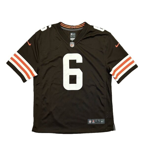 NWT $85 Nike Cleveland Browns NFL Baker Mayfield #6 Football Jersey Youth Size L - Picture 1 of 14